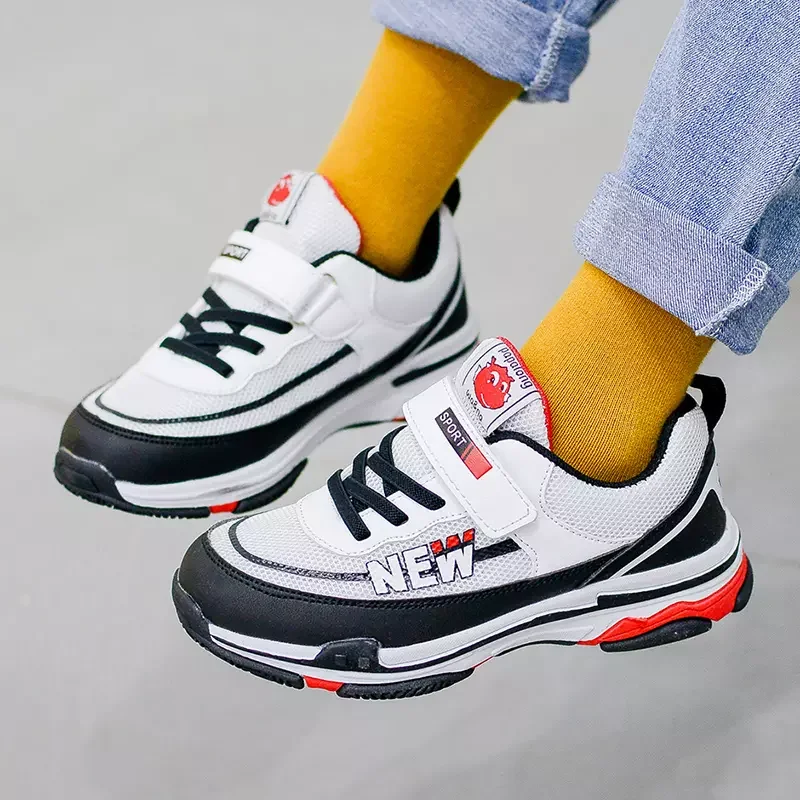 Winter kids shoes boys shoes kids sneakers kids shoes for school boy shoes kids kids loafers Fashion sports shoes shoe - Цвет: white mesh