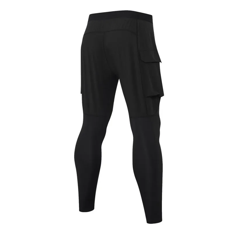 

Men Fitness Pants Casual Sports Running Perspiration Quick-Drying Tooling Pocket Slim Training Leggings