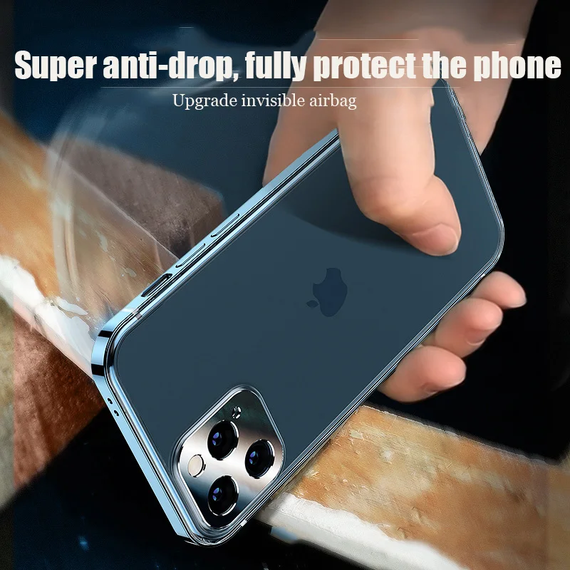 Противоударный чехол для iphone 12 pro мобильный телефон из нержавеющей стали |