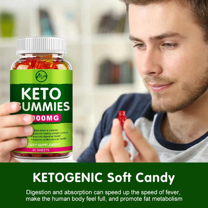 

Minch Slimming Ketone Gummies Weight Loss Products Green Apple Cider Vinegar Keto Bear Gummies For Men and Women Fat Burner