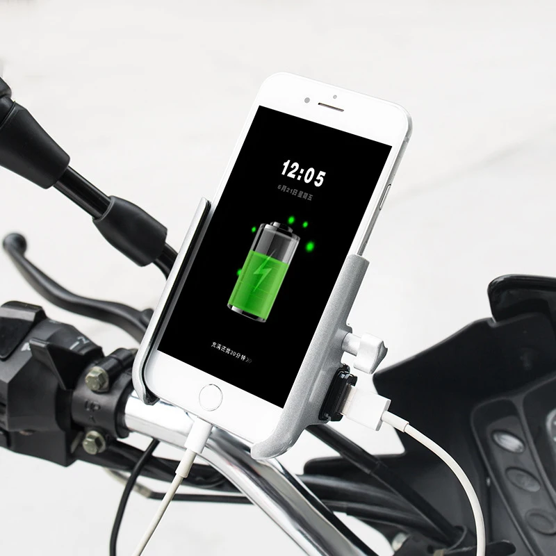 Держатель для телефона из алюминиевого сплава на руль мотоцикла или велосипеда |