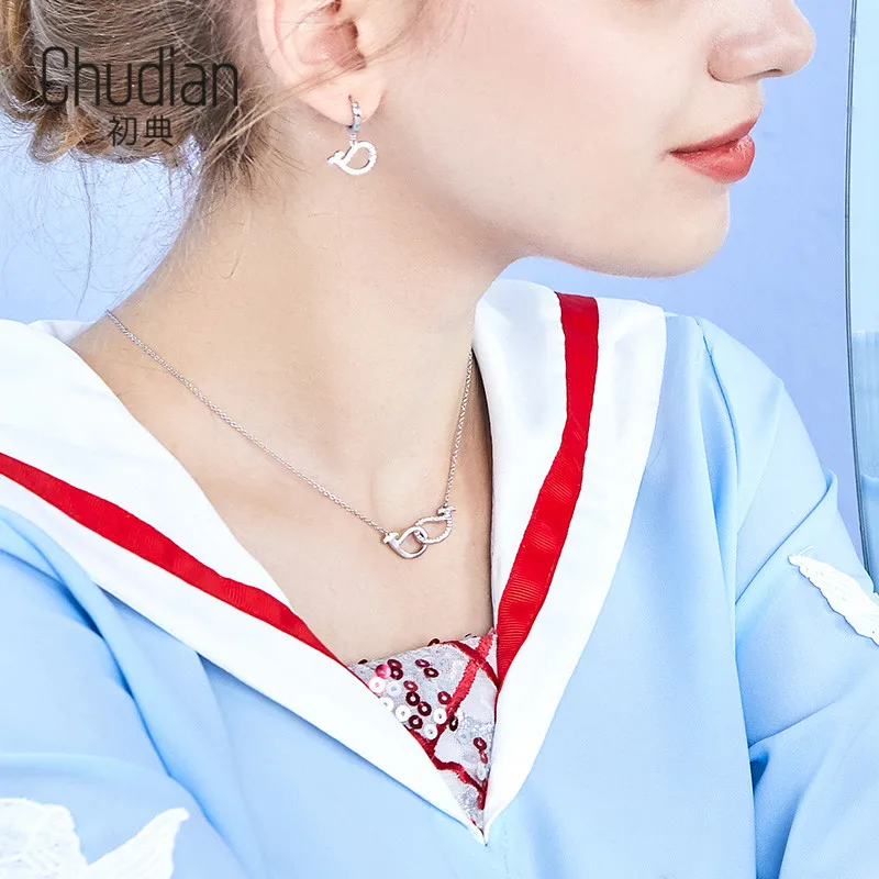 Массивное ожерелье с рыбкой оригинал серебро 925 пробы бесконечность сердце