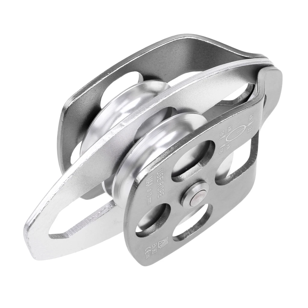 32KN двойной шкив для буксировки системы скалолазания спасательный тяга