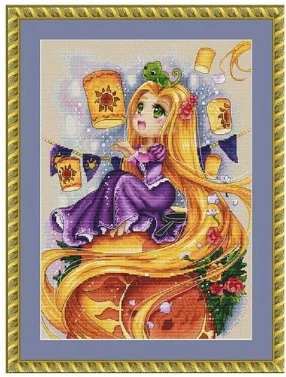 Набор для вышивки Русалка Принцесса комплект из 6 предметов 11CT 14CT 18ct цветная Аида