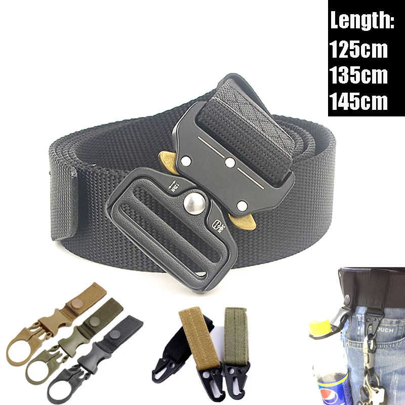 Ремень тактический нейлоновый мужской тренировочный пояс в стиле милитари для