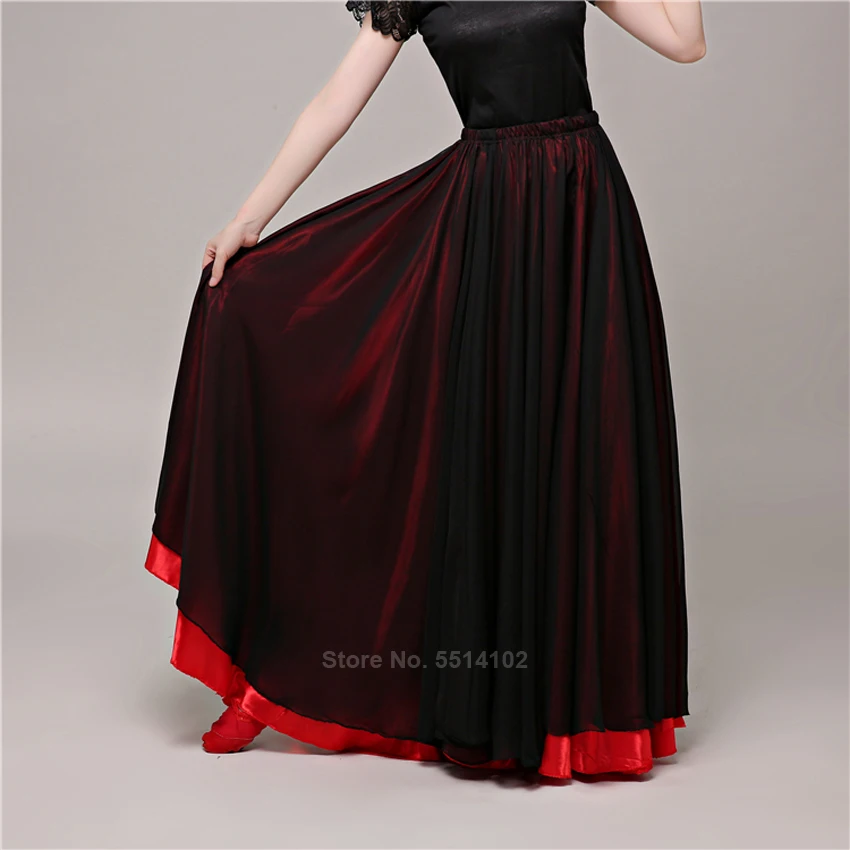 Женская атласная юбка для фламенко взрослых с рюшами|Фламенко| |