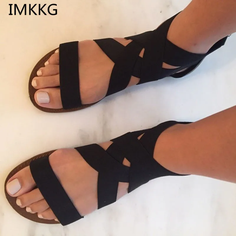 IMKKG летние сандалии женская повседневная обувь женские Римские Для женщин на