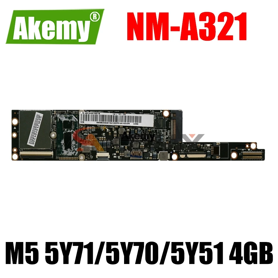 

Материнская плата для ноутбука Lenovo YOGA 3 PRO NM-A321, 3-1370, с ядром M5 5Y71/5Y70/5Y51, 4GB-RAM, 1370 тестирование