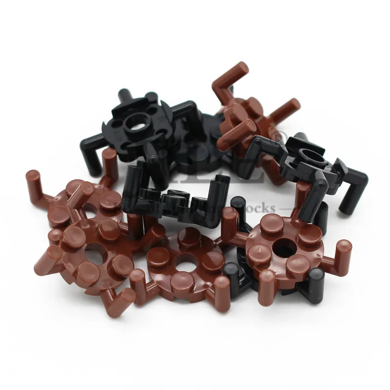 Круглая Пластина Moc 2x2 с отверстием для штифта и 4 руками 98284 просвечивающие