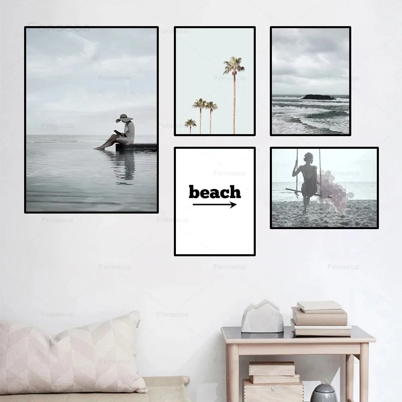 

Nordic Poster Botanical Wall Art Canvas Painting Watercolor Floral Green Plant Pictures for Living Room Modern Home Decoration