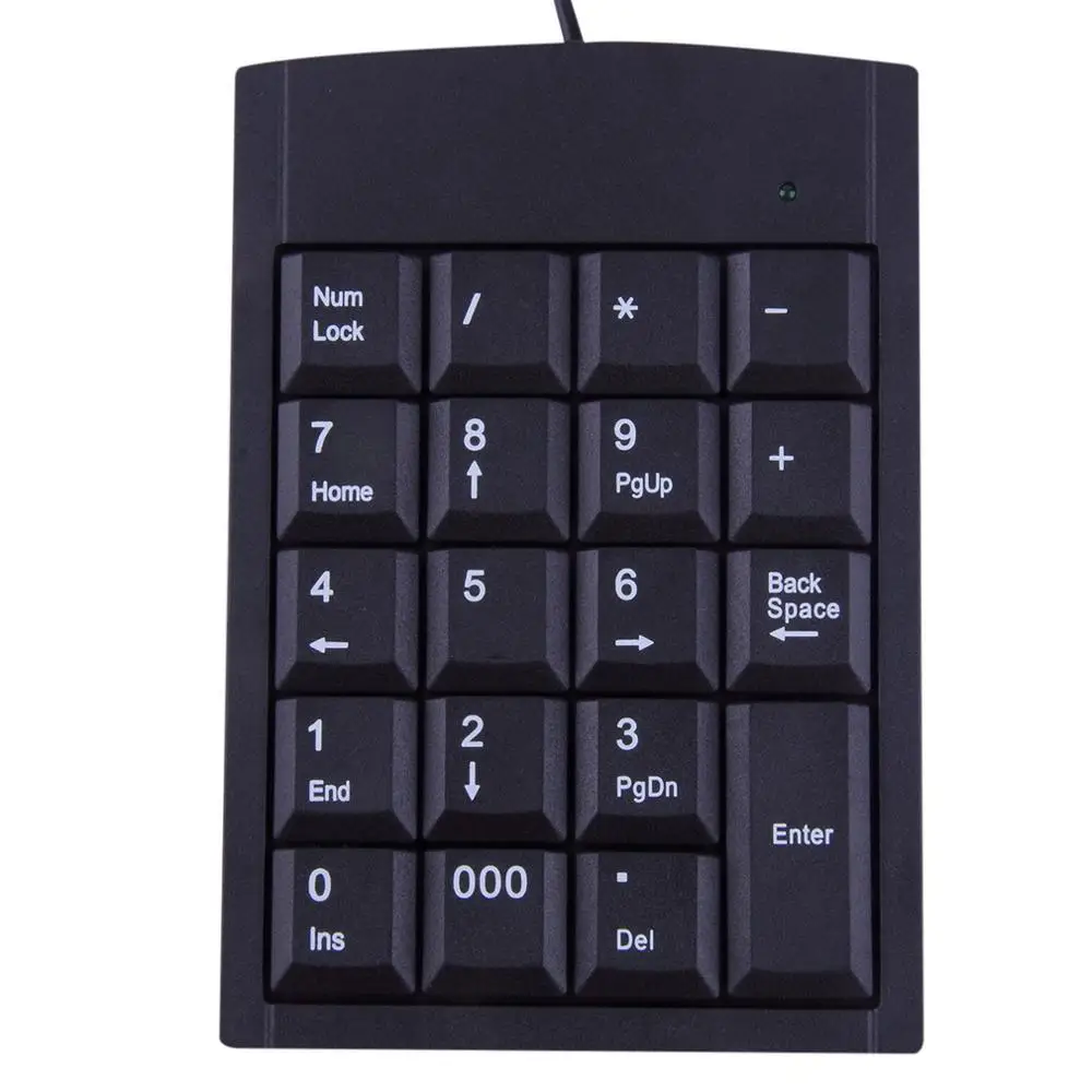 

Мини USB клавиатура USB Проводная цифровая клавиатура адаптер клавиатуры 19 клавиш для ноутбука ПК Windows 2000 XP Vista 7 или Millennium Edition
