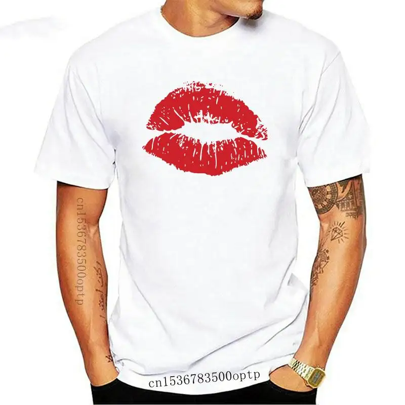 

JCGO Summer T Shirt Women O-Neck Short Sleeve T Shirts 100% Cotton Sexy Lips Print Plus Size S-5XL Fashion Casual Tee Tops