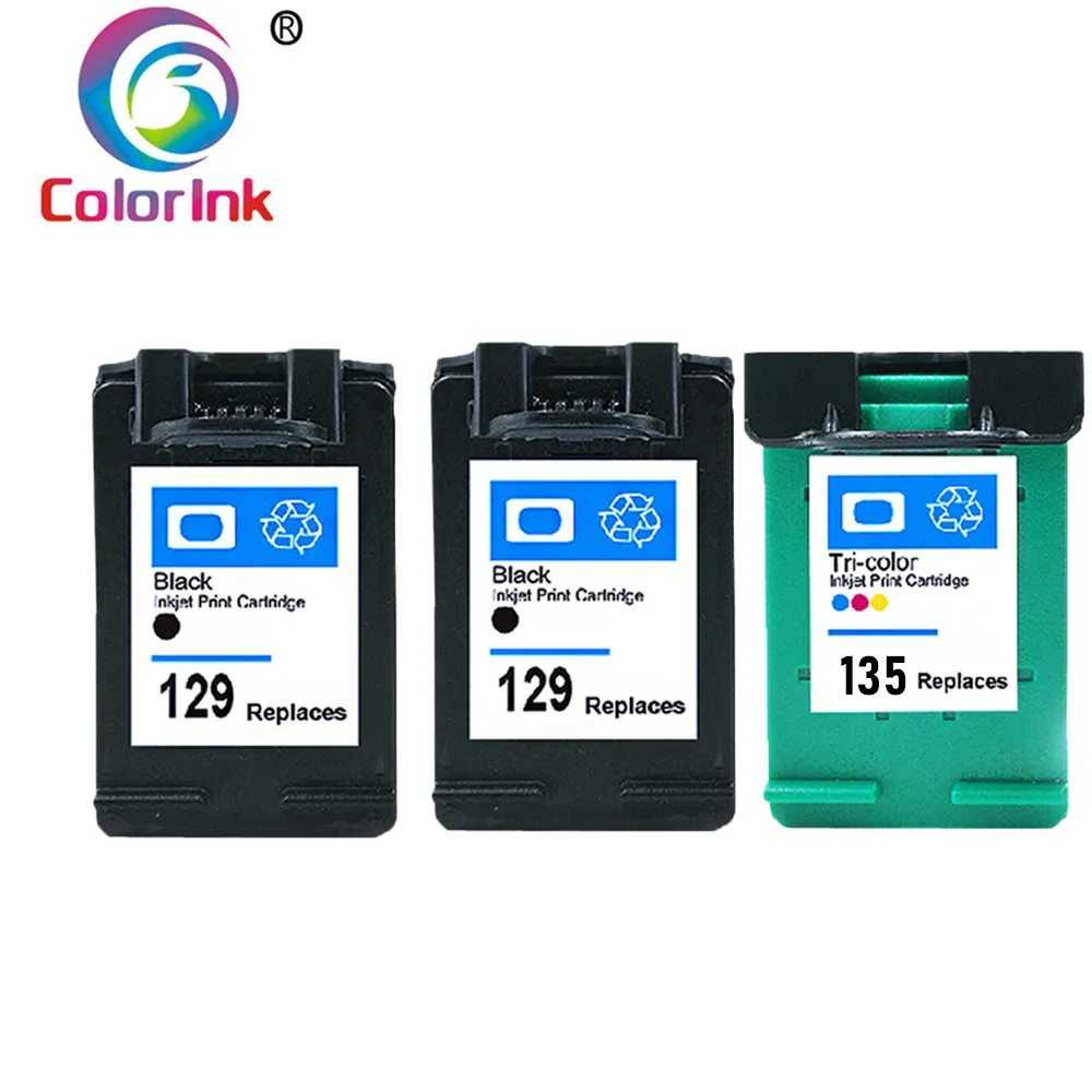 ColoInk 129 135 чернильный картридж C9364H C8766H для hp Deskjet C4183 5943 6943 6983 D4163 2575 D5163 8053 чернила
