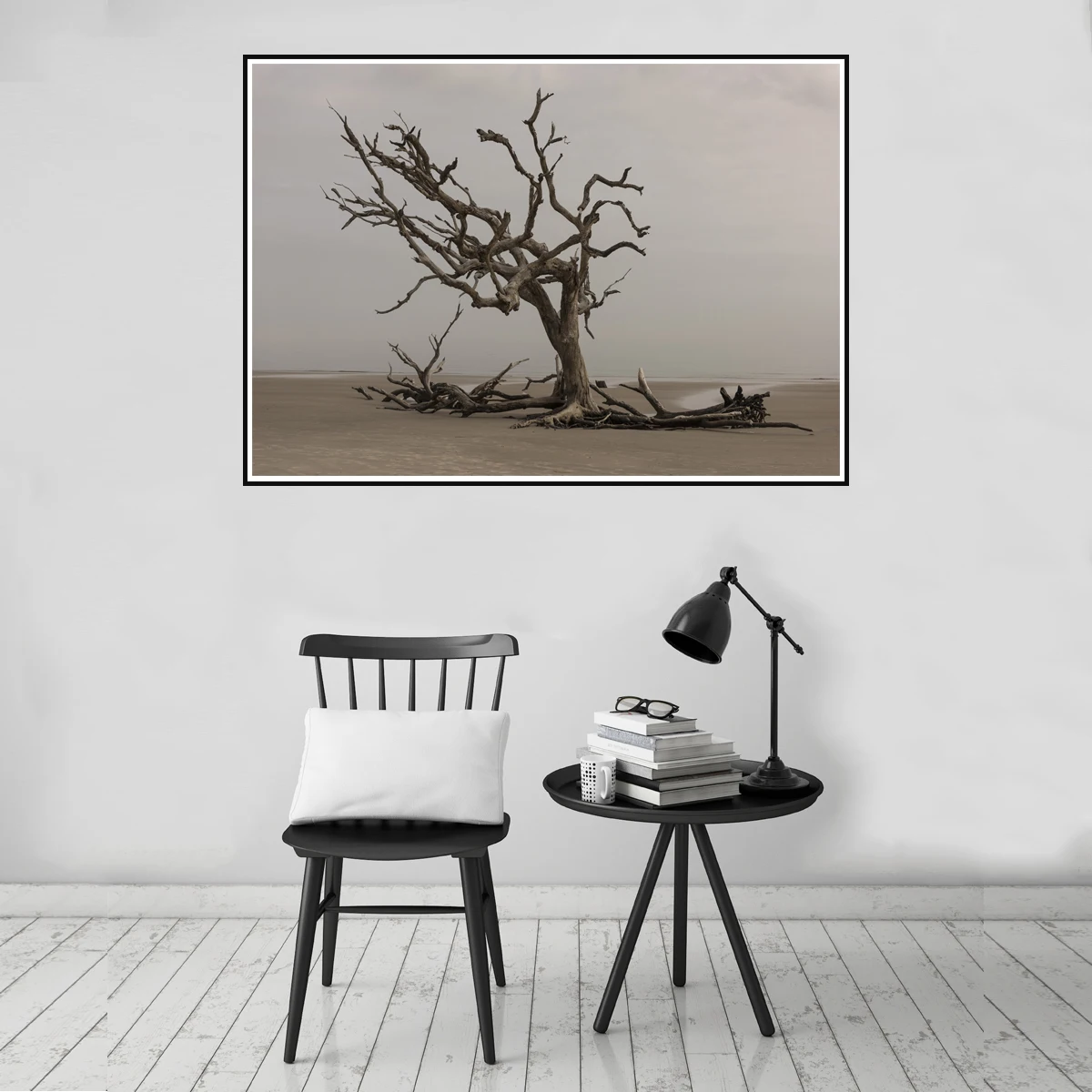 Натуральный пейзаж дерево снаружи холст постер гостиная картина стены домашний