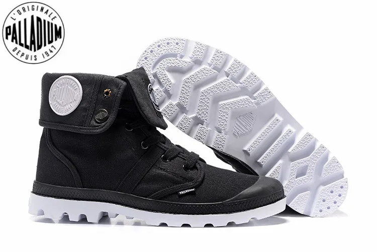 

PALLADIUM Pallabrouse Black And White Sneakers Men High-top Military Ankle Boots Comfortable Casual Shoes Size 39-45