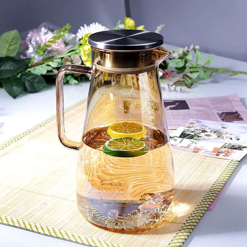 

Creative Glass Teapot Nordic Style Transparent Samovar Simple Heat Resistant Large Capacity Home Teteras Stove Kettle EI50TP
