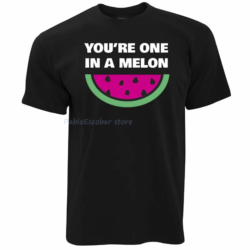 

Valentines Day T Shirt You'Re One In A Melon Joke Funny Fruit Pun Custom Special Print Tee Shirt