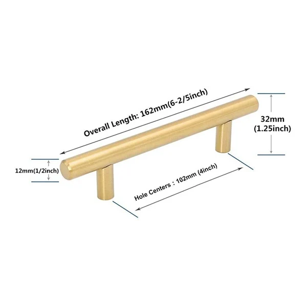 4in Центры отверстий золотого цвета для ящика ручки духового шкафа дверные Ванная