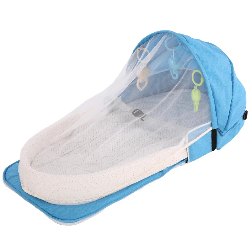 

2020 Baby Cribs Portable Foldable Baby Bed with Bed Net Multipurpose Mummy Bag Baby Furniture Baby accessories 0-1 Y
