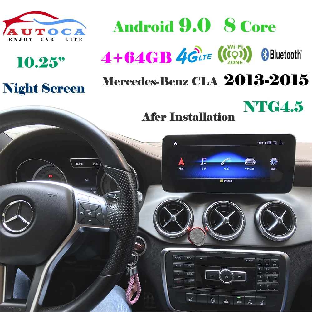 

4G 10.25" Android Display For Mercede Benz GLA CLA X156 X117 C117 2013-2015 GPS Navigation Radio Stereo Dash Multimedia Player