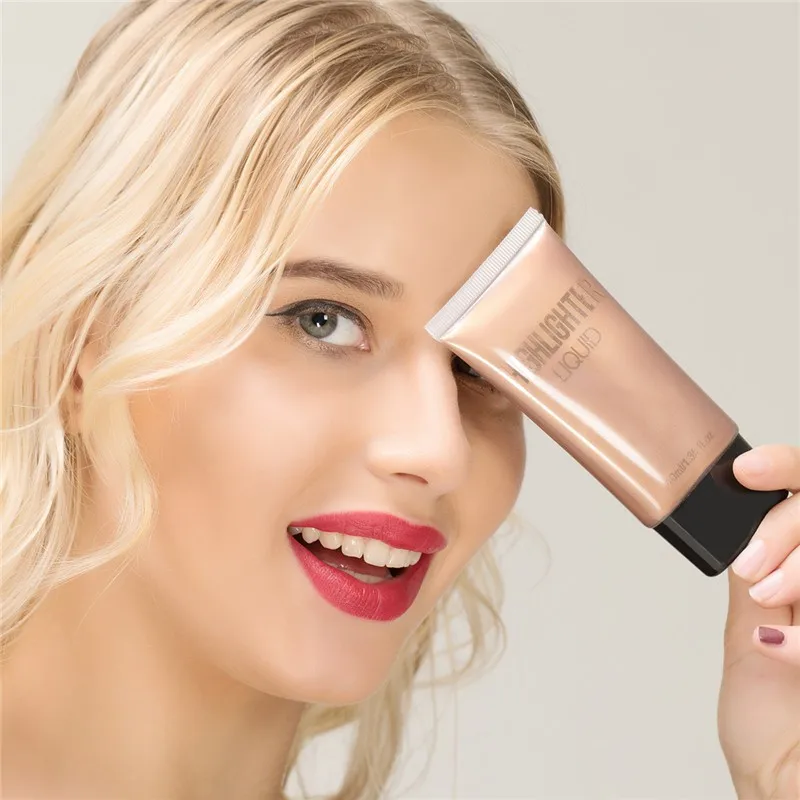 Шланг жидкий хайлайтер долговечный яркий цвет кожи блестящий влагостойкий