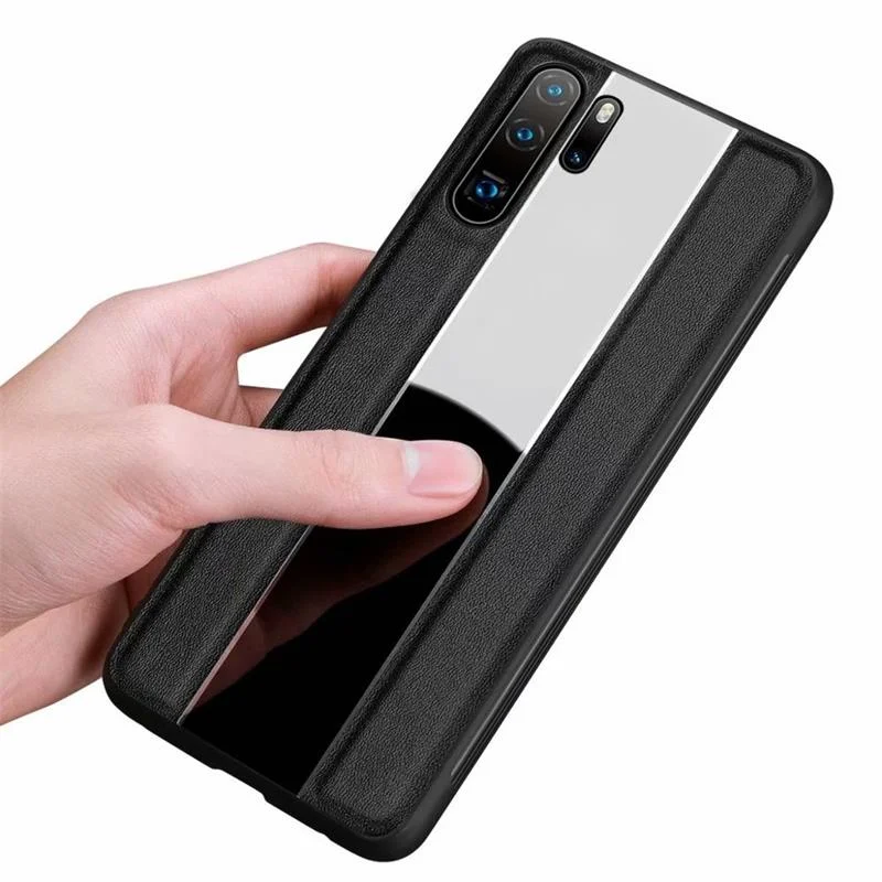 

case for huawei p30 p30pro p30lite Business Fully fit sleek minimalist pure leather phone case