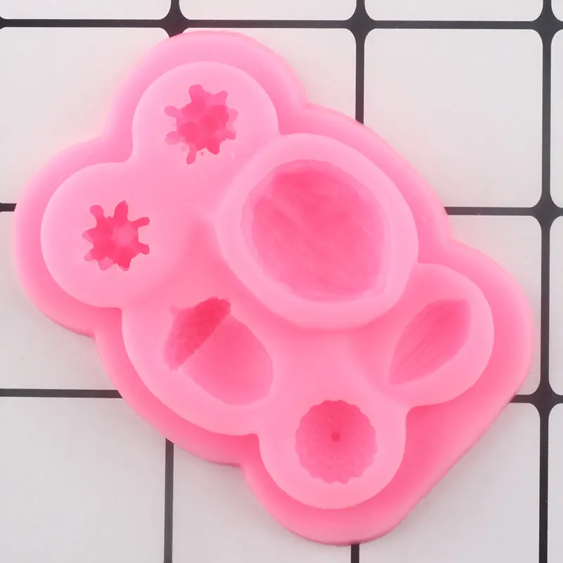 3D орехи ягоды силиконовые формы инструменты для украшения Рождественского торта