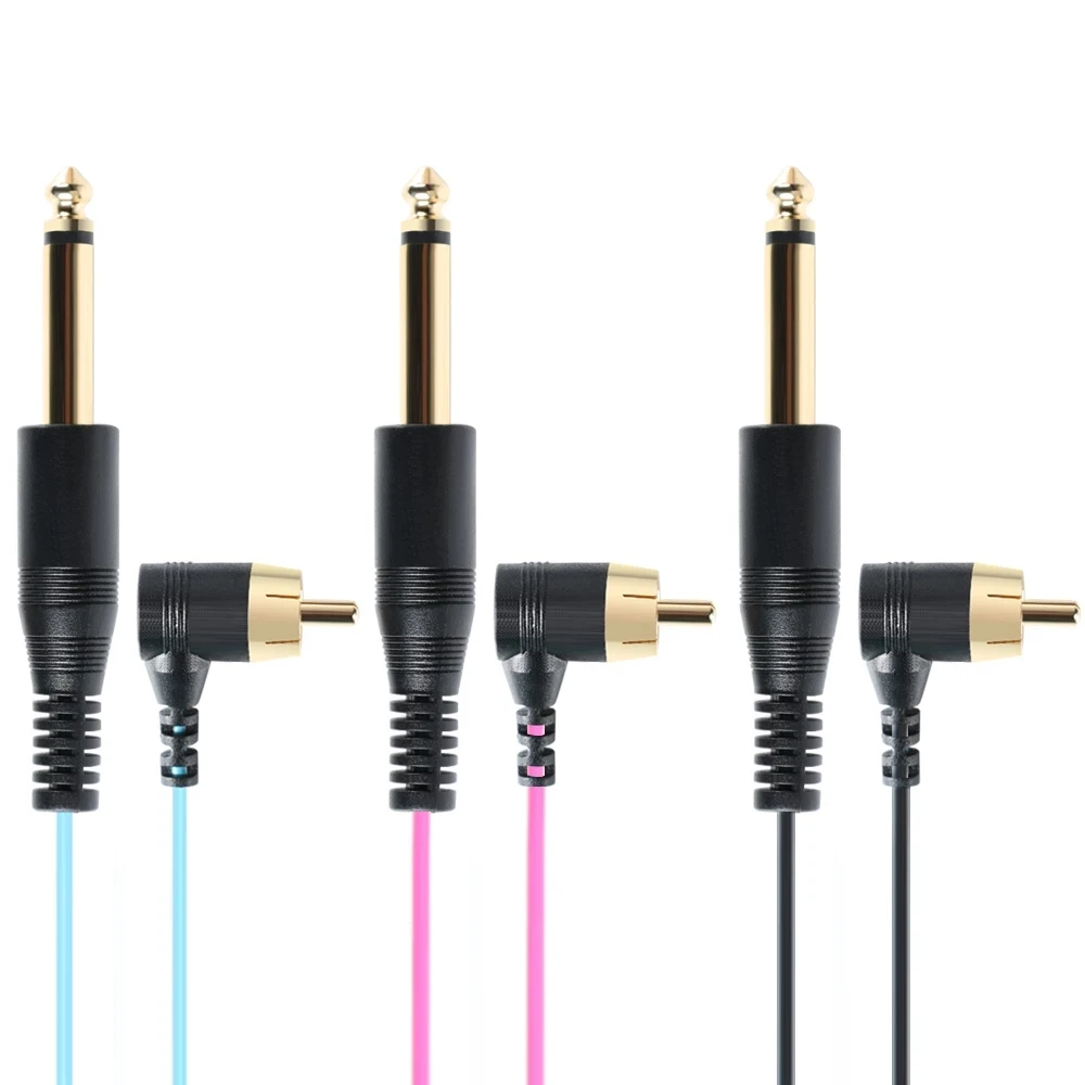 Прямой угол тату-клипса шнур RCA L подключение тонкий провод для машины attoo источник питания аксессуар