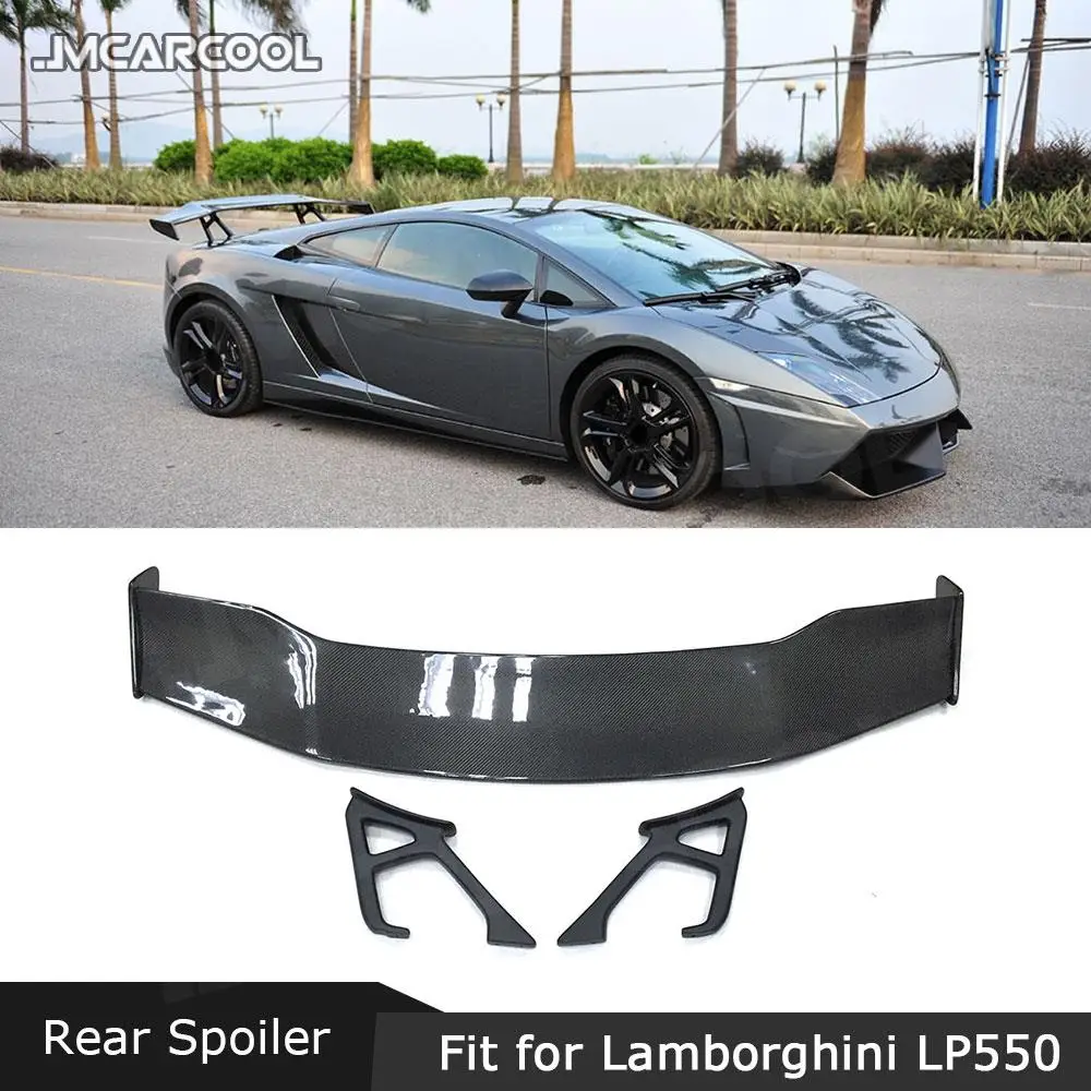 

Задний спойлер из углеродного волокна для багажника, аксессуары для крыльев, подходит для спойлера Lamborghini Gallardo allardo LP550 LP560 LP570 GT