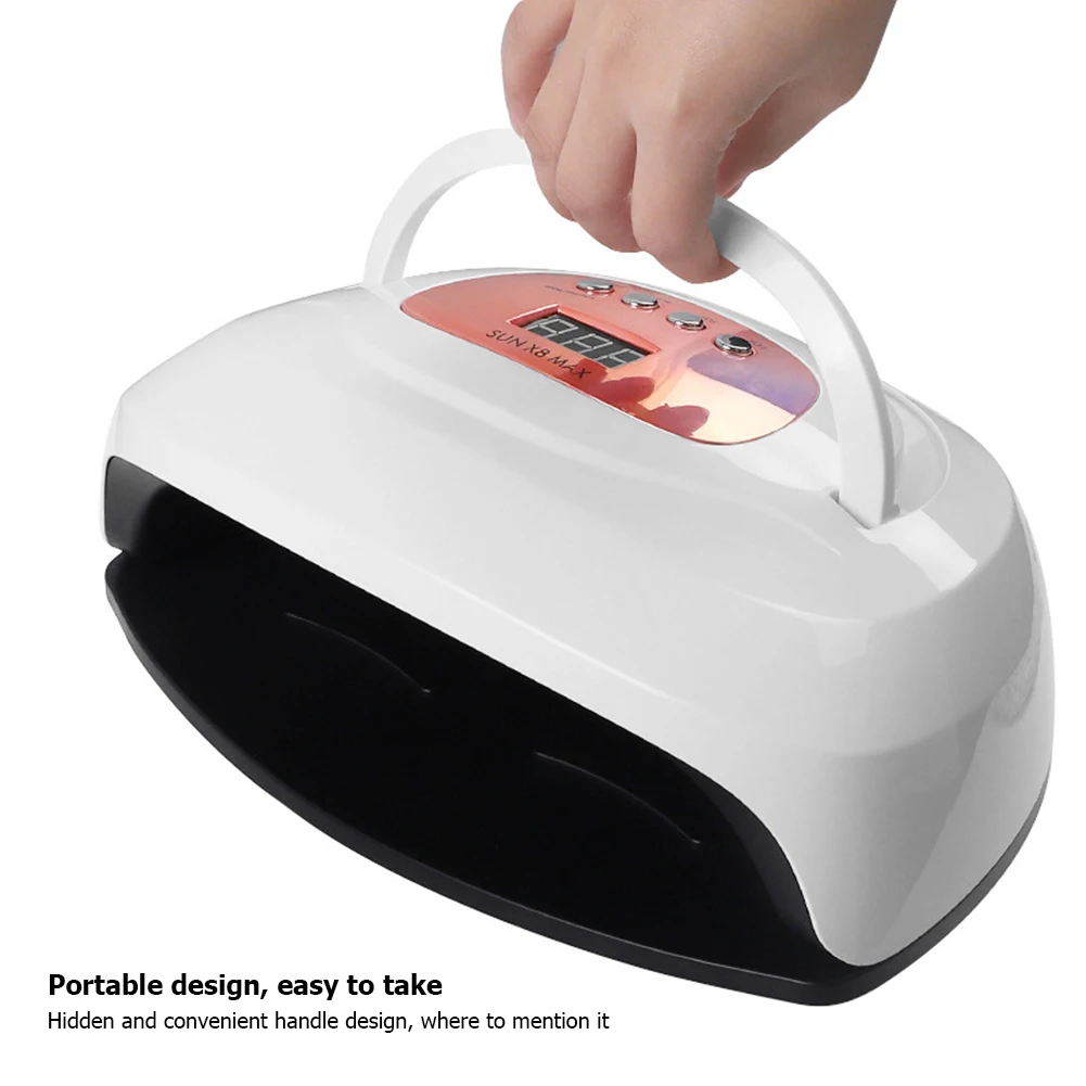 

Smart Nail Dryer Fast Drying Device LCD Display Nail Art Lamp for Varnish Gel Phototherapy Plastic LED Heating Lamp