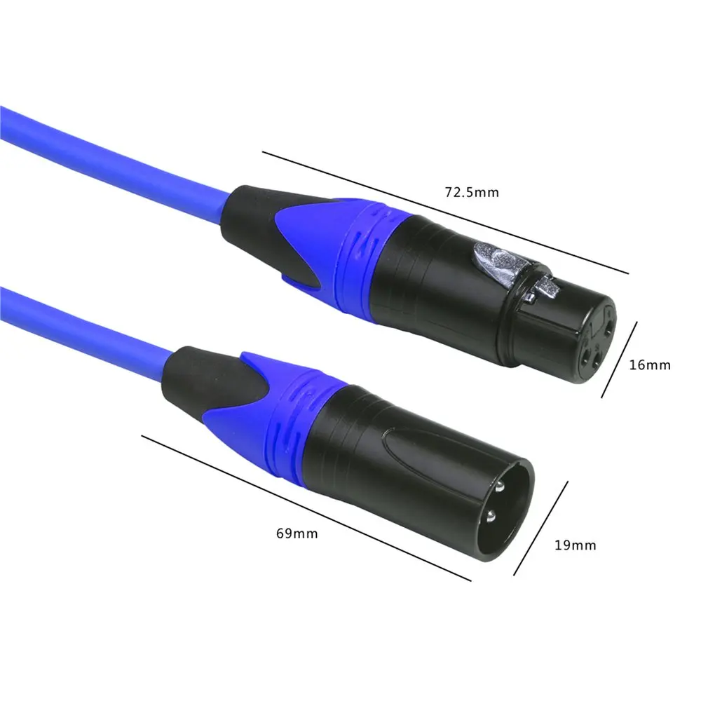 

Colorful Audio Cable XLR Male To Female Balanced Mixer Microphone Cable Connector Mixer Amplifier Audio Line Stereo Adapter Cord