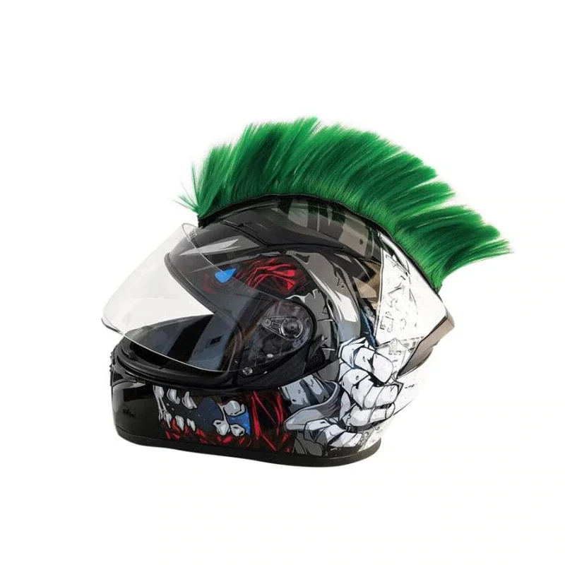 

Colorful Helmet Decorations Hair Punk Colorful Cockscomb Motocross Full Face Off Road Helmet Decoration Paste Car Accessories