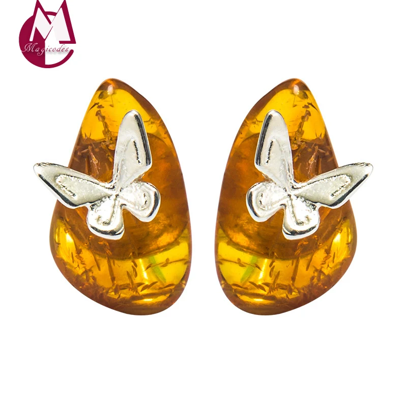 Женские серьги гвоздики из 100% настоящего серебра 925 пробы инкрустация природным