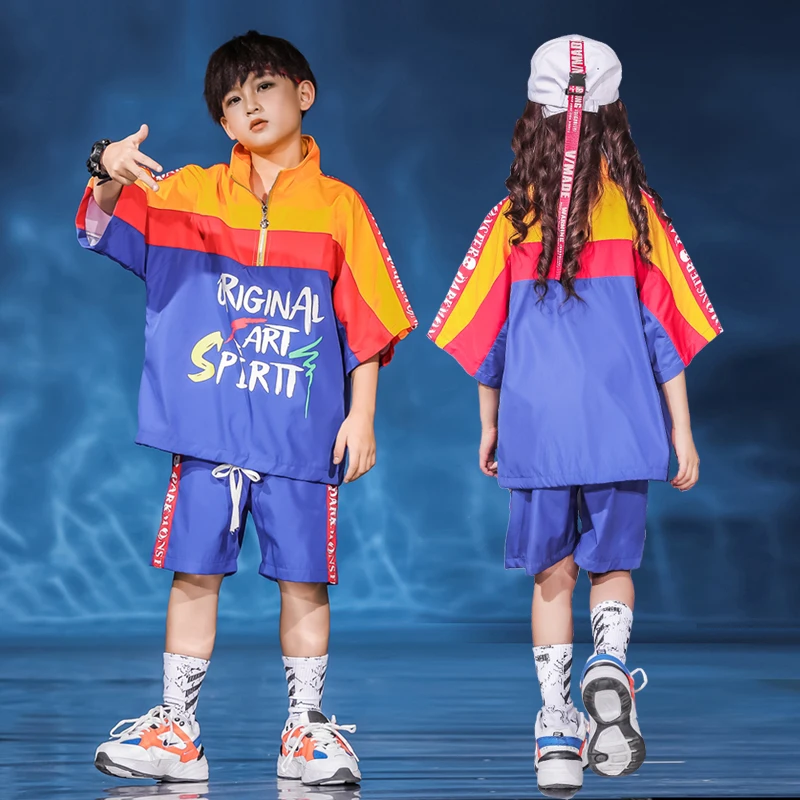 Костюм для уличного танца мальчиков и девочек в стиле хип хоп Красивые свободные