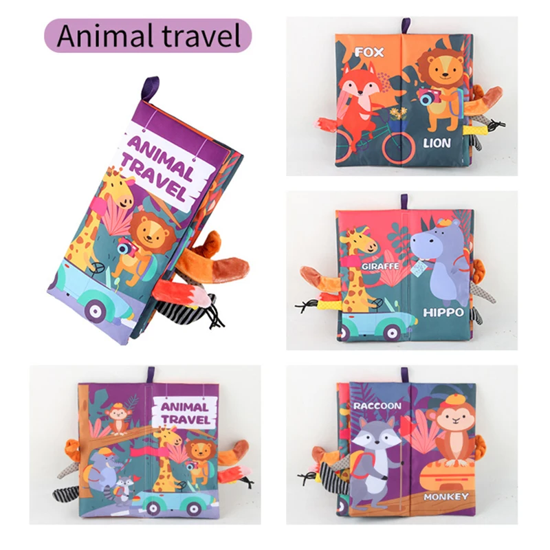 

Baby Early Education Tearing Not Bad Baby Cloth Book Washable Toys Visual Training Quiet Early Education Educational Baby Toys