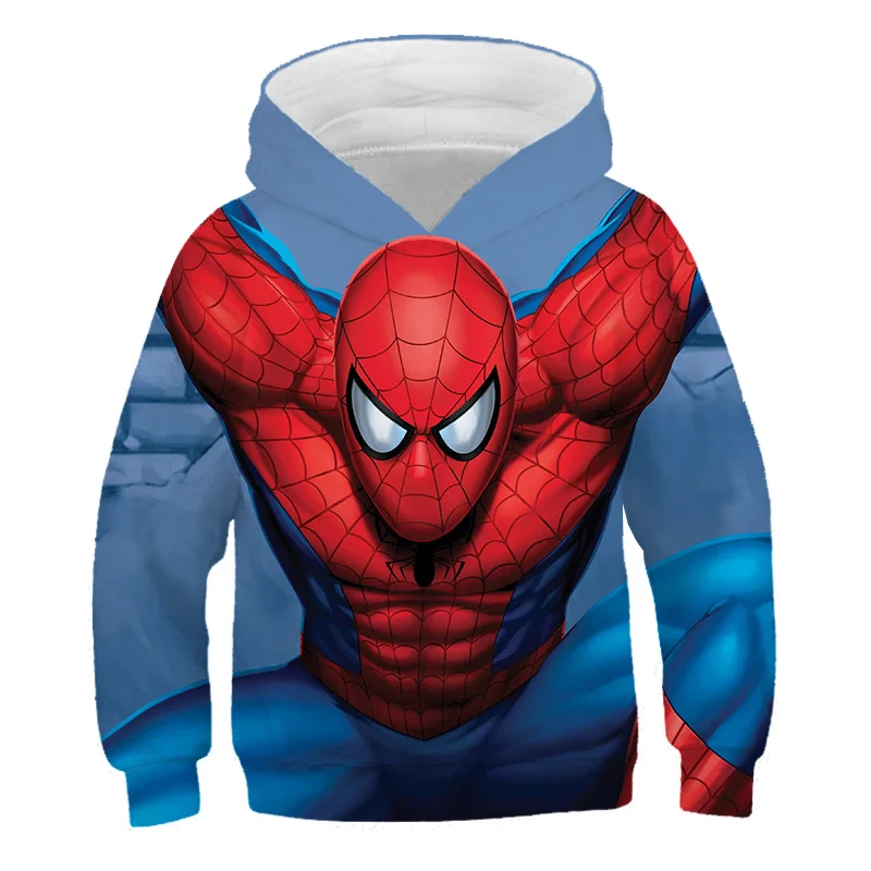 Hot Sale Mαrvel- Spidermαn Long Sleeve Cartoon T-shirts Hoodies For Kids Boys 3D Printed Tops Hip Hop Children Clothing |