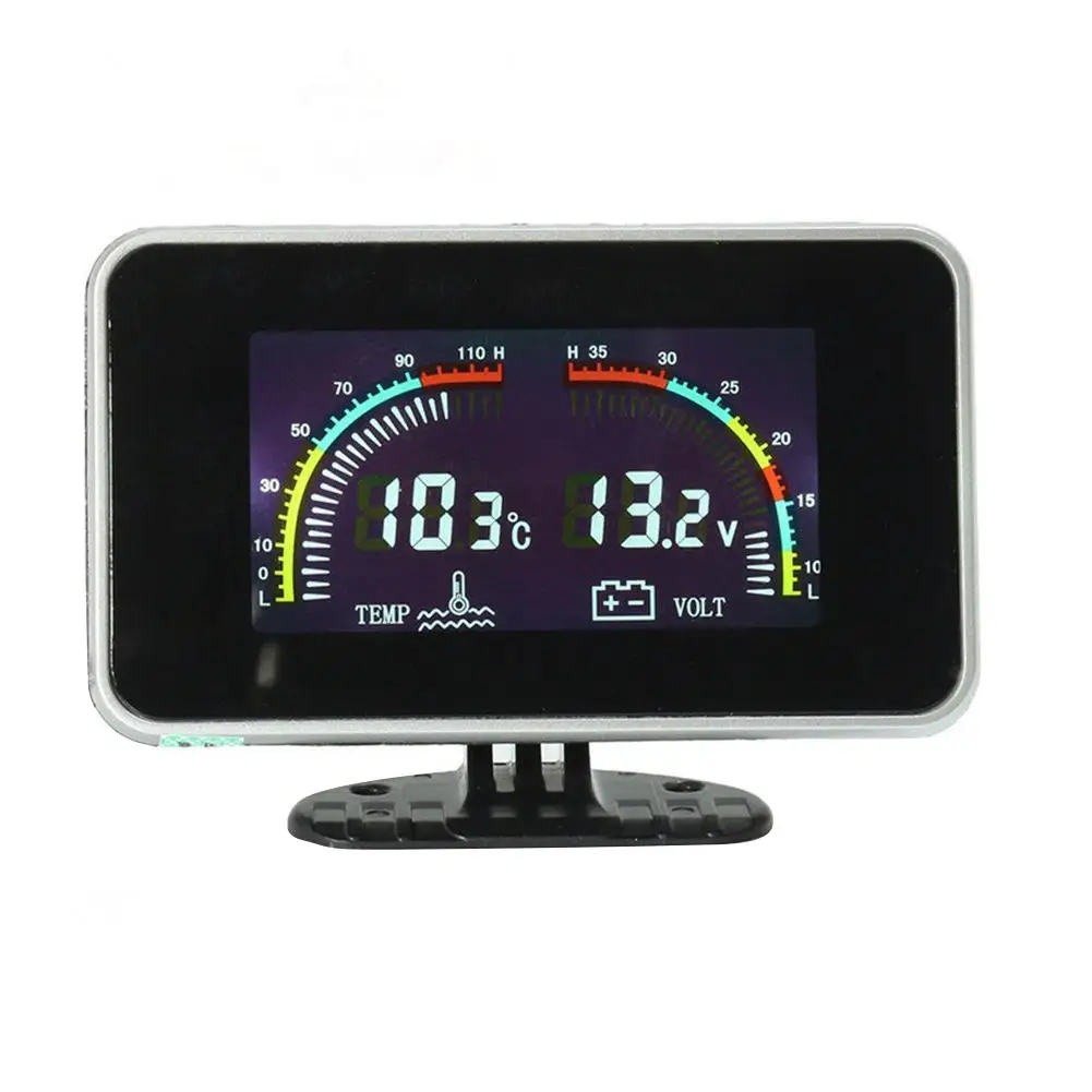DC 9 36 в автомобильный ЖК экран цифровой датчик температуры воды/вольтметр 2 1