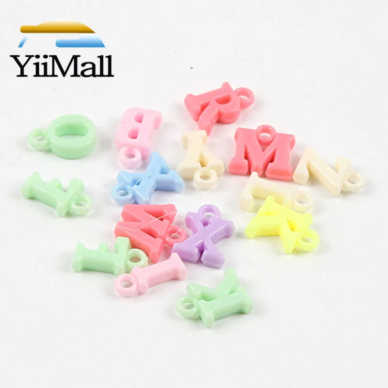 100 шт. Смешанные акриловые подвески-буквы для ручной работы детские браслеты