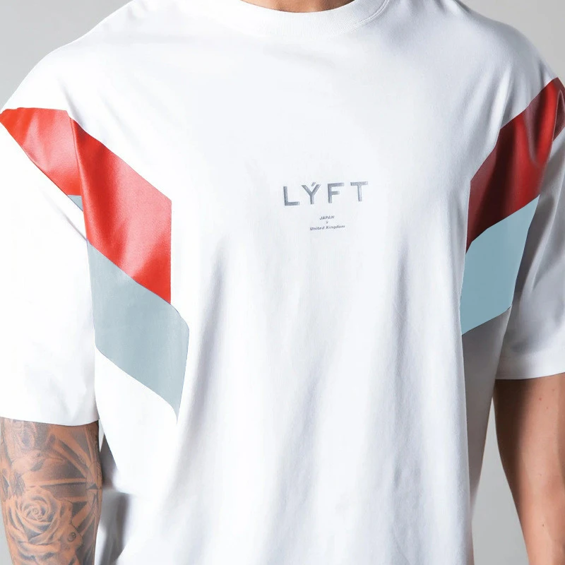 

Streetwear Fashion Men's T-shirts Loose Summer Casual Cotton Men's Tops Joggers Bodybuilding Workout Sportswear