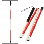 46 дюймов 4 секции складной слепой руководство тростника Алюминий альпинистские палки ремешок отражатель