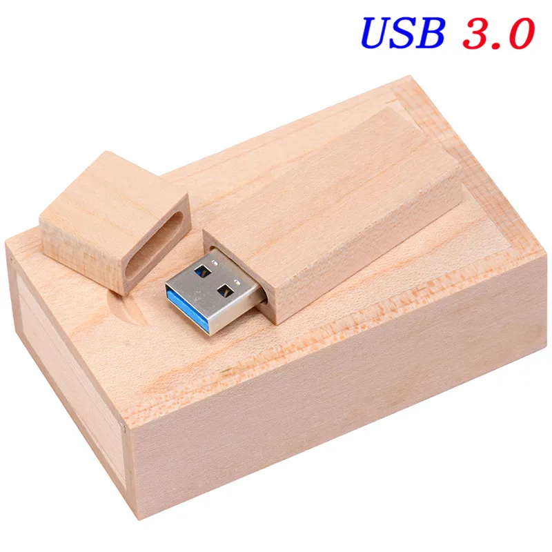 maple usb box JASTER USB 3,0 фотография подарок внешний накопитель(более 10 шт бесплатный логотип) деревянный+ коробка Флешка 4 ГБ/16 ГБ/32 ГБ/64 Гб - Цвет: maple usb box