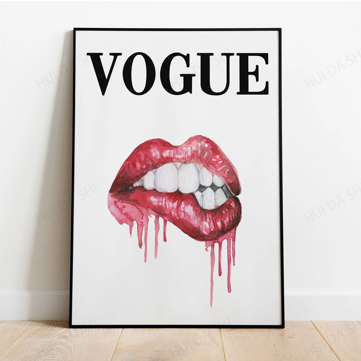 

Vogue Red Lips Print | Lips Art | | Lips Poster | Fashion Minimalist Print | Lips Printable Wall Art | Vogue Canvas Print