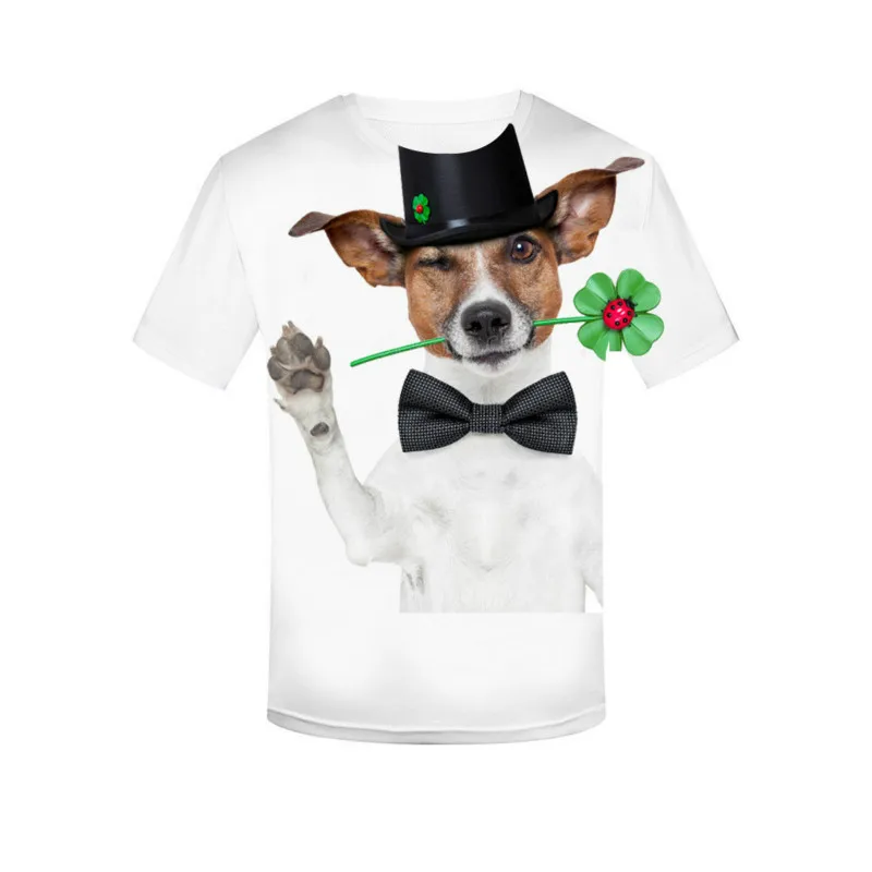 

Boy's animal 3D digital printing top short-sleeved T-shirt selling in Europe and America, casual in the summer of 2021