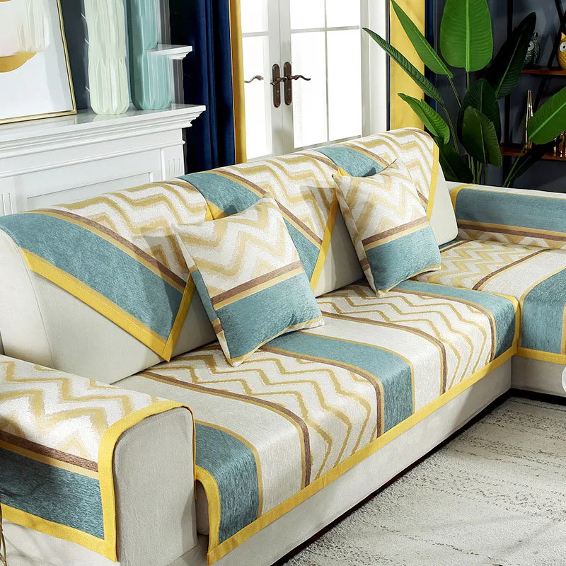 

New Thick Linen Washed Fabric Sofa Cover Non-Slip Sofa Cover Nordic Sofa Cover Living Room Sofa Towel