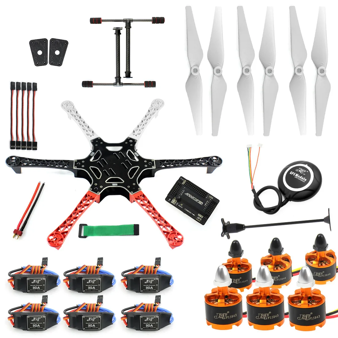 Фотоаппарат с 6 осями полета F550 Hexa Rotor Air Frame GPS APM2.8 без аккумулятора TX/RX|kit f550|controller