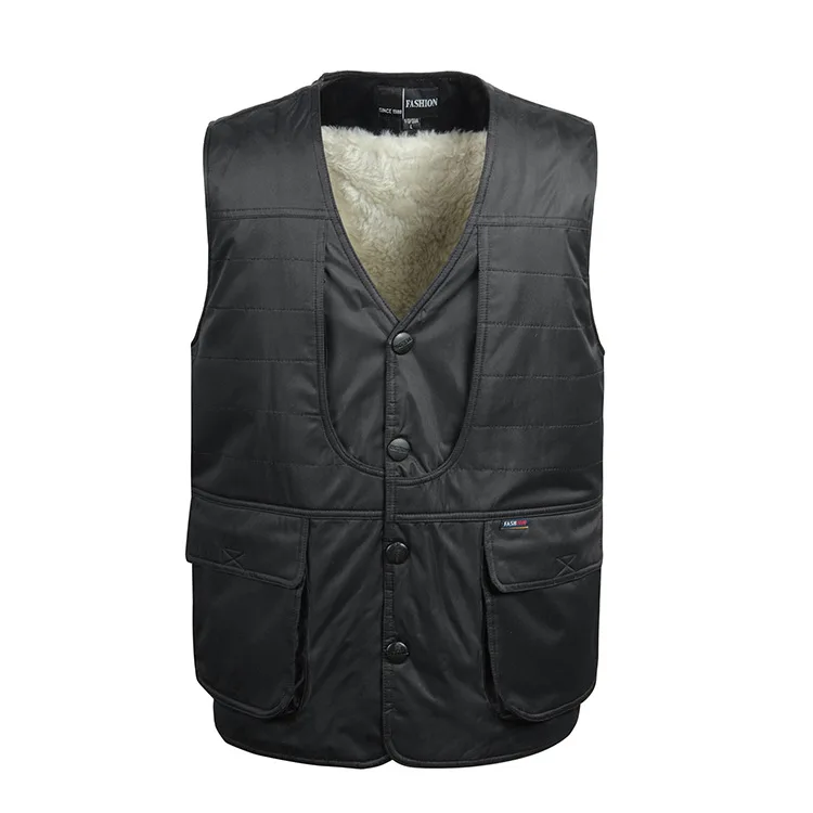 

HOO 2020 Men's Winter New Style Imitation Lalambswool Cold-Resistant Warm Cotton Vest