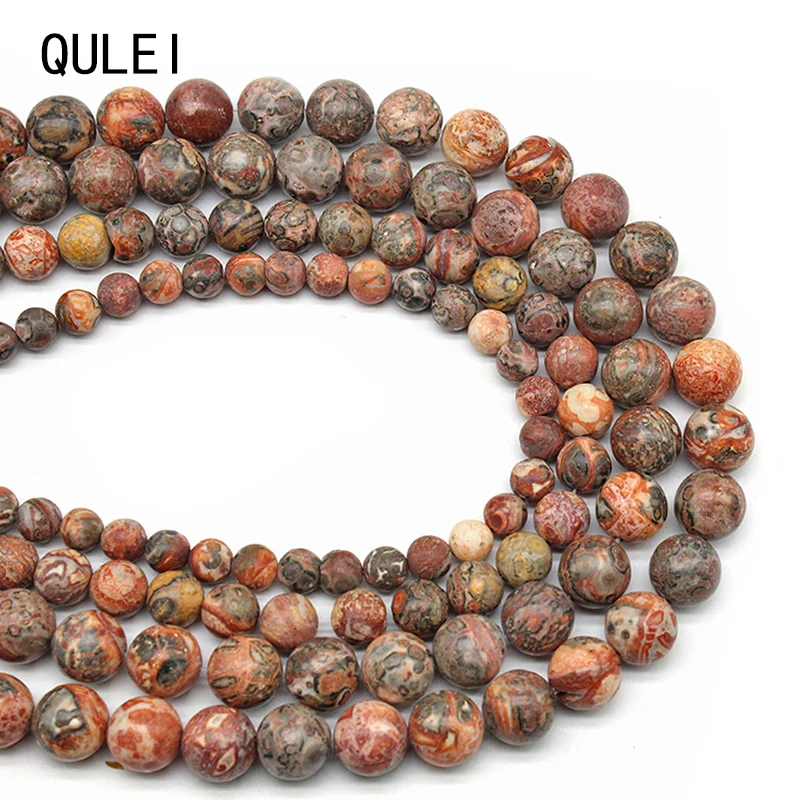 Круглые бусины из натуральной Красной леопардовой яшмы 4/6/8/10/12 мм | Украшения и