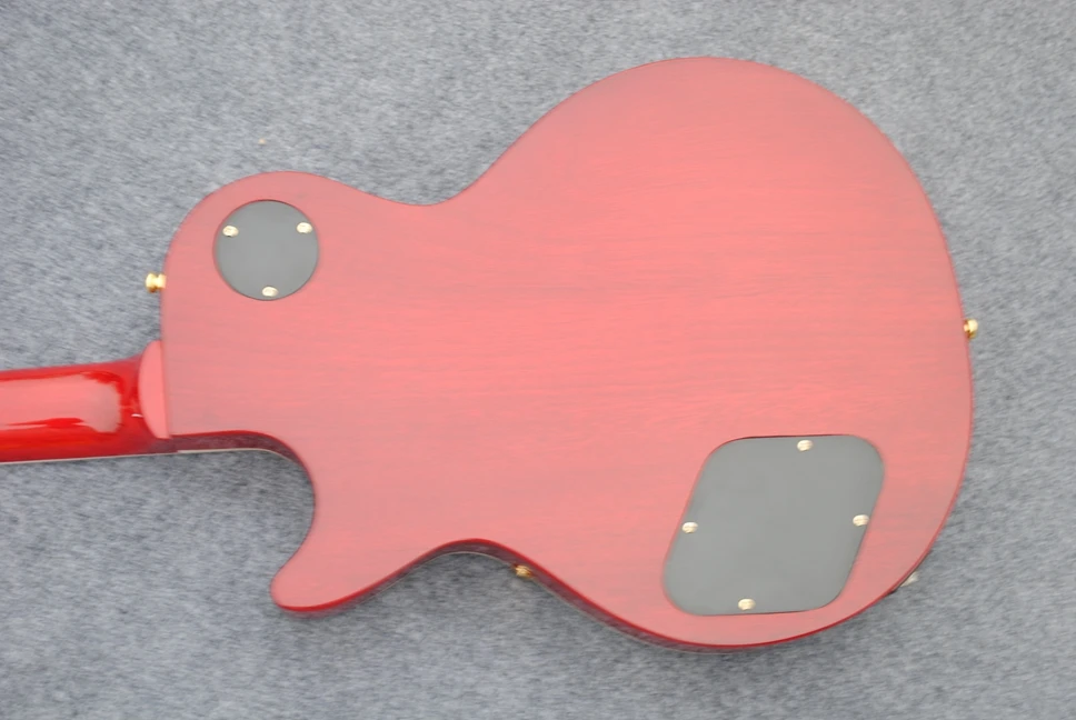 2021 Высококачественная электрическая гитара, красивый корпус из красного дерева с золотым пылезащитным верхом