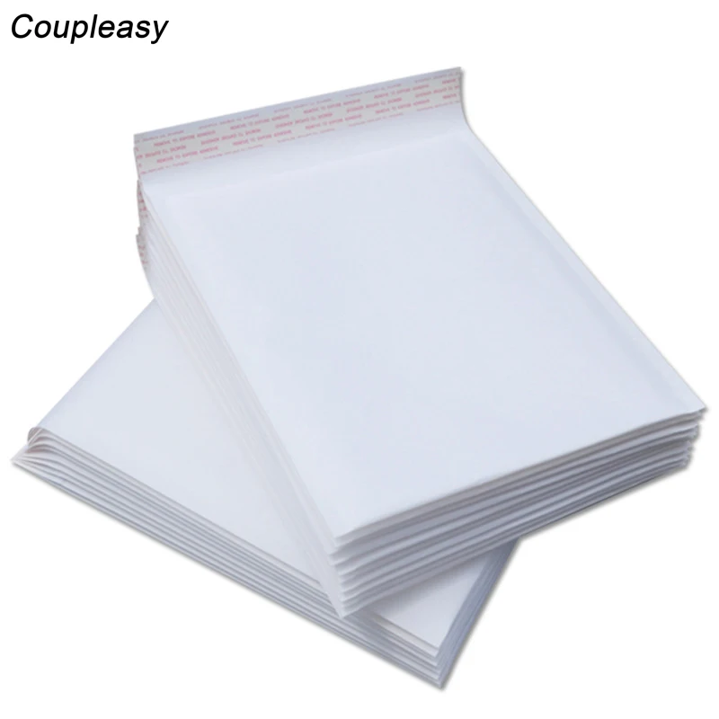 

20Pcs/lot White Kraft Paper Envelopes Self Seal Adhesive Bubble Bag Shockproof Courier Envelope Shipping Mailing Bags 8 Sizes