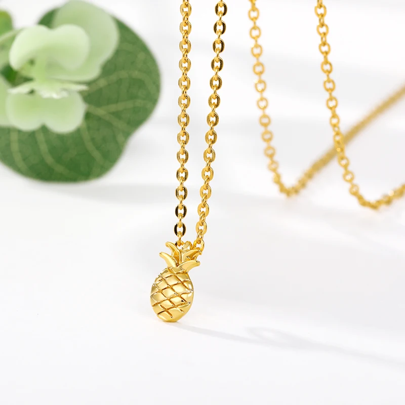 Ожерелья в форме фруктов для женщин ананас Банан Подвеска-арбуз ожерелье из